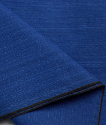Arvind Men's Cotton Self Design  Unstitched Stretchable Denim Jeans Fabric (Topaz Blue)