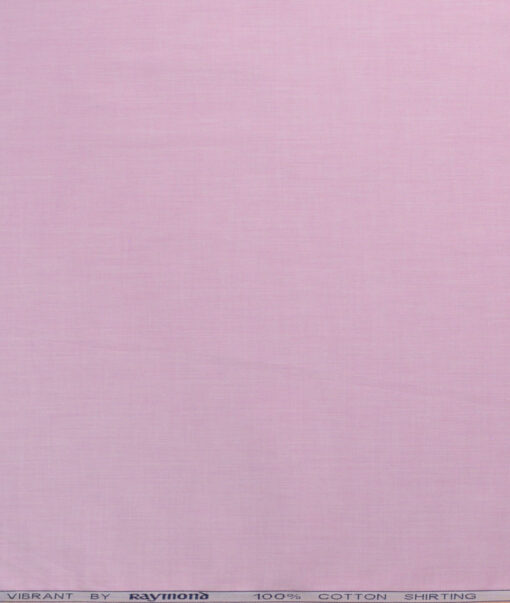 Raymond Men's 100% Cotton Solids  Unstitched Shirting Fabric (Flamingo Pink) - Image 5