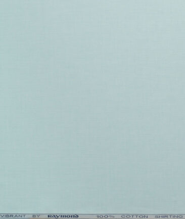 Raymond Men's 100% Cotton Solids  Unstitched Shirting Fabric (Mint Green) - Image 5