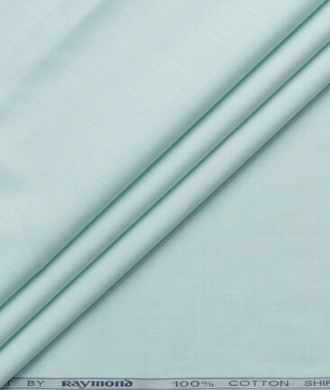 Raymond Men's 100% Cotton Solids  Unstitched Shirting Fabric (Mint Green)