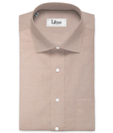 Raymond Men's 100% Cotton Solids  Unstitched Shirting Fabric (Peach) - Image 2
