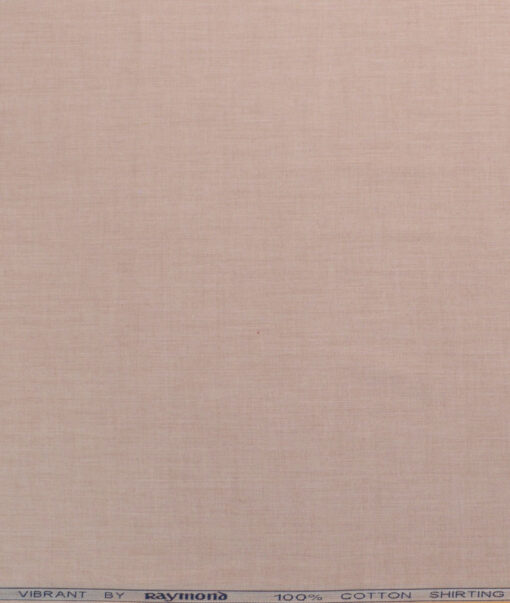 Raymond Men's 100% Cotton Solids  Unstitched Shirting Fabric (Peach) - Image 5