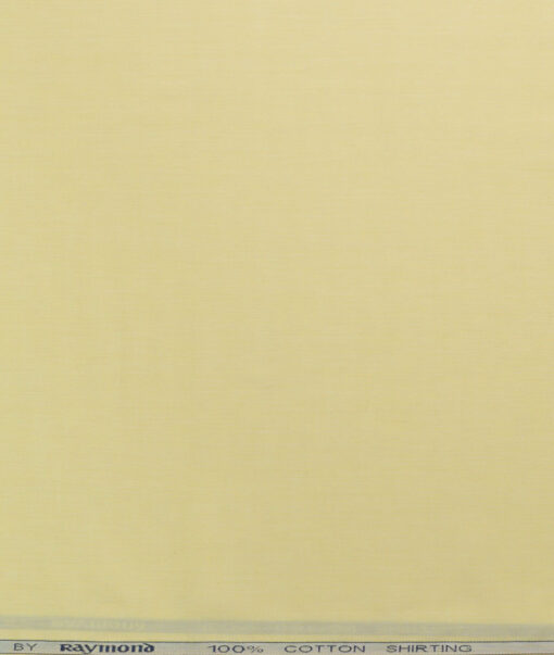 Raymond Men's 100% Cotton Solids  Unstitched Shirting Fabric (Yellow) - Image 5