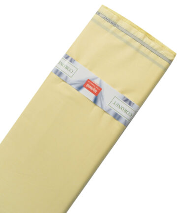 Raymond Men's 100% Cotton Solids  Unstitched Shirting Fabric (Yellow) - Image 6