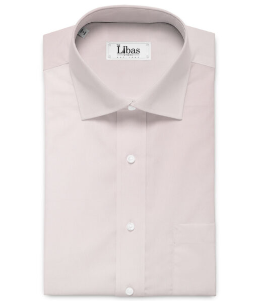 Raymond Men's 100% Cotton Solids  Unstitched Shirting Fabric (Blush Pink) - Image 2
