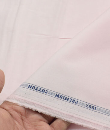 Raymond Men's 100% Cotton Solids  Unstitched Shirting Fabric (Blush Pink) - Image 3