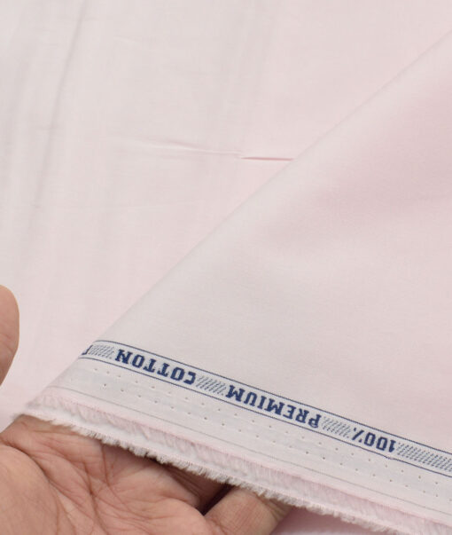 Raymond Men's 100% Cotton Solids  Unstitched Shirting Fabric (Blush Pink) - Image 3