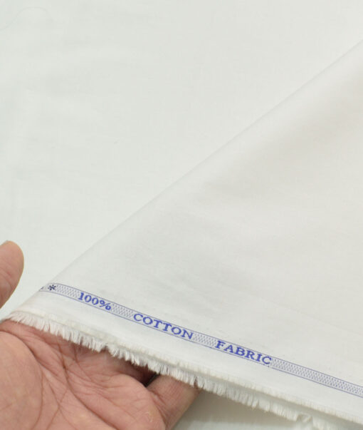Raymond Men's 100% Cotton Solids  Unstitched Shirting Fabric (Cream) - Image 3