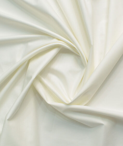 Raymond Men's 100% Cotton Solids  Unstitched Shirting Fabric (Cream) - Image 4