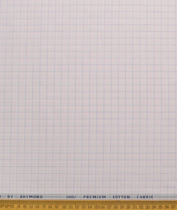 Raymond Men's 100% Cotton Checks  Unstitched Shirting Fabric (Pink) - Image 5