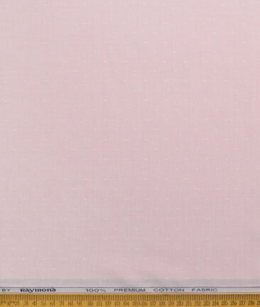 Raymond Men's 100% Cotton Self Design  Unstitched Shirting Fabric (Pink) - Image 5