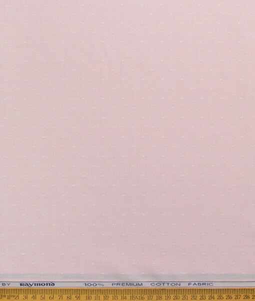 Raymond Men's 100% Cotton Self Design  Unstitched Shirting Fabric (Pink) - Image 5