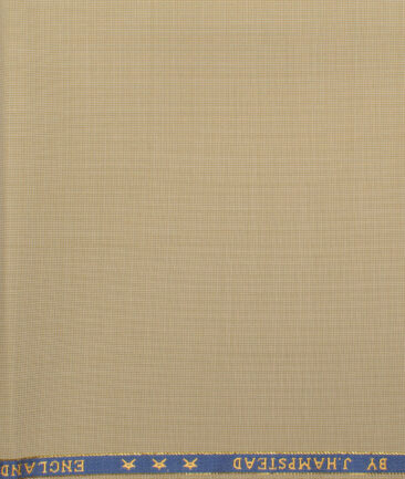 J.Hampstead Men's 50% Wool Super 130's Structured Unstitched Trouser Fabric (Khakhi Brown) - Image 2
