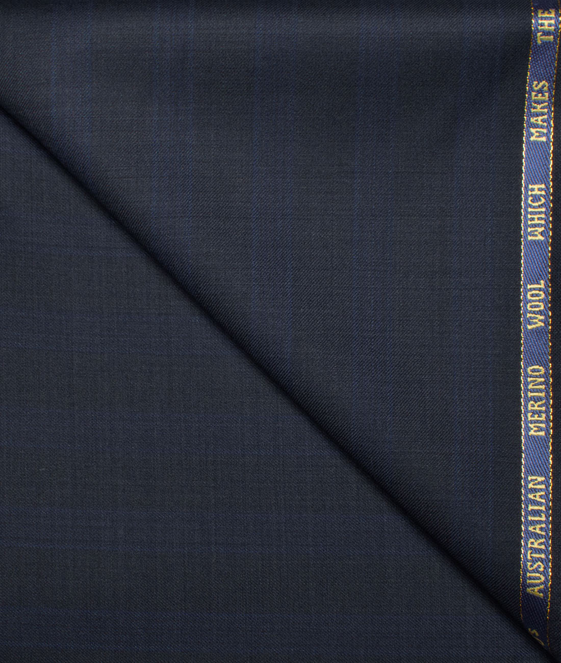 J.Hampstead Men's 60% Wool Super 140's Striped Unstitched Trouser Fabric (Dark Blue) J.Hampstead Men's 60% Wool Super 140's Striped Unstitched Trouser Fabric (Dark Blue)