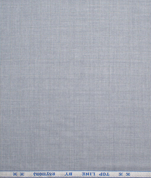 Raymond Men's Polyester Viscose  Checks  Unstitched Suiting Fabric (Light Blueish Grey) - Image 4