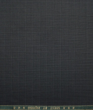 Raymond Men's Polyester Viscose  Checks  Unstitched Suiting Fabric (Dark Grey) - Image 4