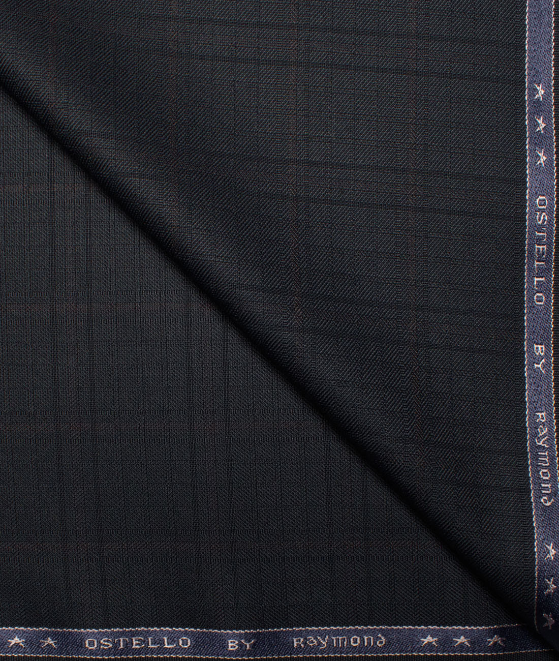 Raymond Men's Polyester Viscose Checks Unstitched Suiting Fabric (Dark Navy Blue) Raymond Men's Polyester Viscose Checks Unstitched Suiting Fabric (Dark Navy Blue)