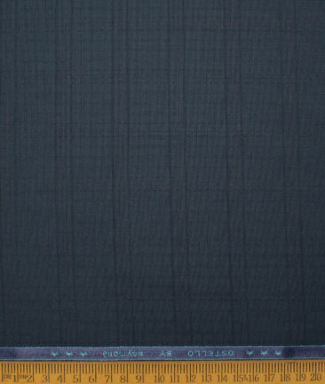 Raymond Men's Polyester Viscose  Checks  Unstitched Suiting Fabric (Peacock Blue) - Image 4