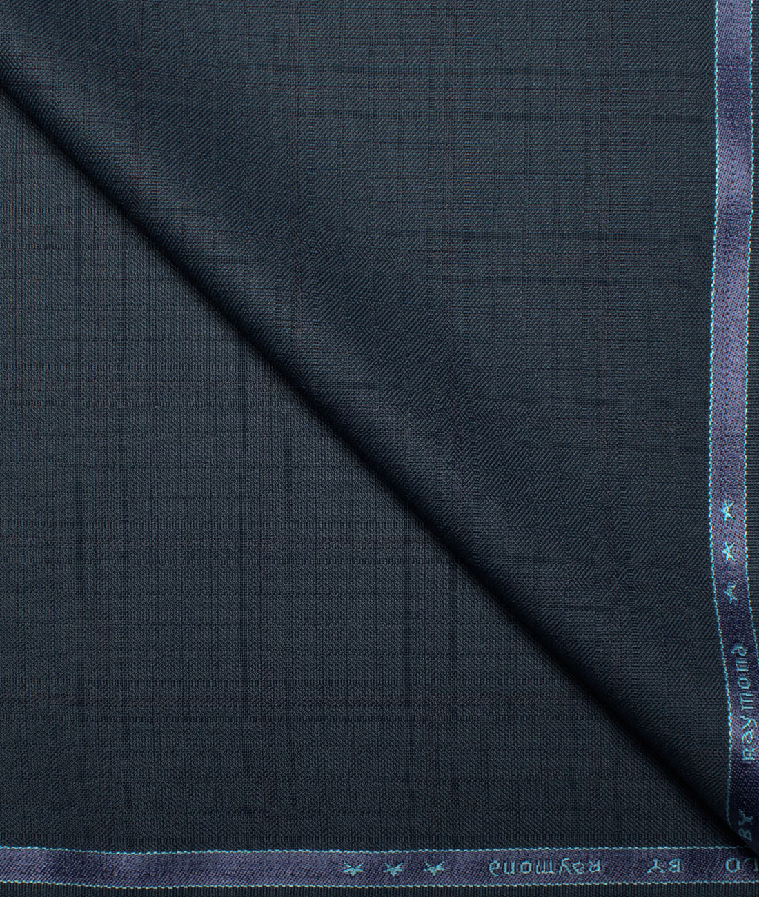 Raymond Men's Polyester Viscose Checks Unstitched Suiting Fabric (Peacock Blue) Raymond Men's Polyester Viscose Checks Unstitched Suiting Fabric (Peacock Blue)