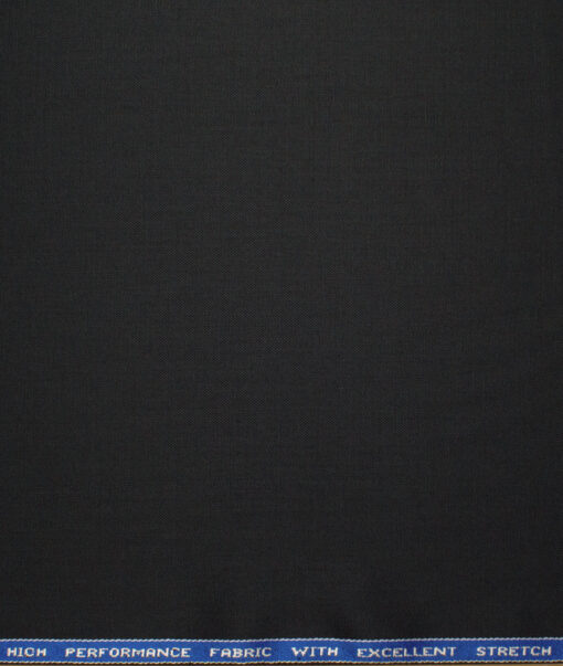 Raymond Men's Techno Stretch Polyester Viscose  Solids  Unstitched Stretchable Suiting Fabric (Black) - Image 4
