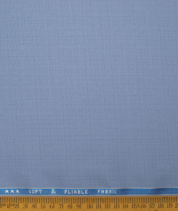Raymond Men's Polyester Viscose  Self Design  Unstitched Suiting Fabric (Sky Blue) - Image 4