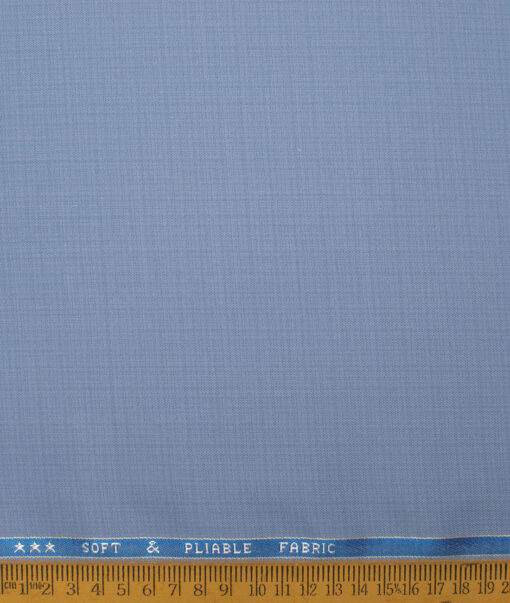 Raymond Men's Polyester Viscose  Self Design  Unstitched Suiting Fabric (Sky Blue) - Image 4