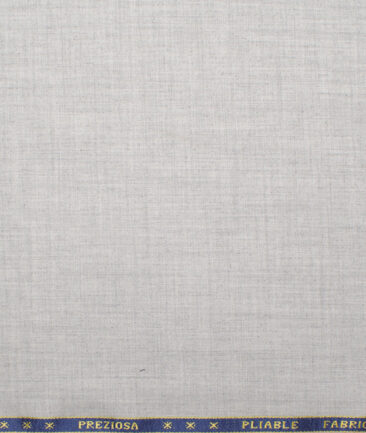 Raymond Men's Polyester Viscose  Self Design  Unstitched Suiting Fabric (Light Silver Grey) - Image 4