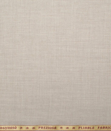Raymond Men's Polyester Viscose  Self Design  Unstitched Suiting Fabric (Ivory Beige) - Image 4