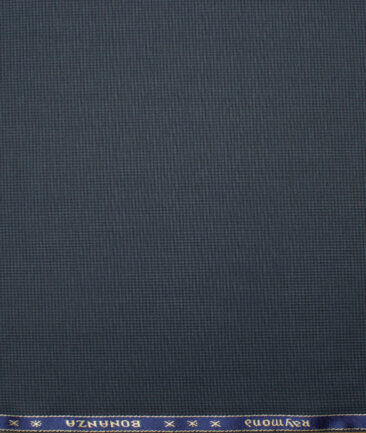 Raymond Men's Polyester Viscose  Houndstooth  Unstitched Suiting Fabric (Aegean Blue) - Image 4