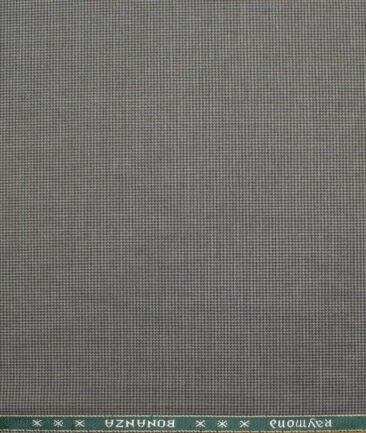 Raymond Men's Polyester Viscose  Houndstooth  Unstitched Suiting Fabric (Light Grey) - Image 4