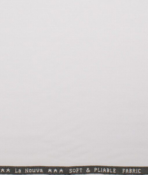 Raymond Men's Polyester Viscose  Structured  Unstitched Suiting Fabric (White) - Image 4