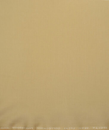 Eurico Men's Luxurious Cotton  Solids  Unstitched Stretchable Chinos / Trouser Fabric (Sand Beige) - Image 4
