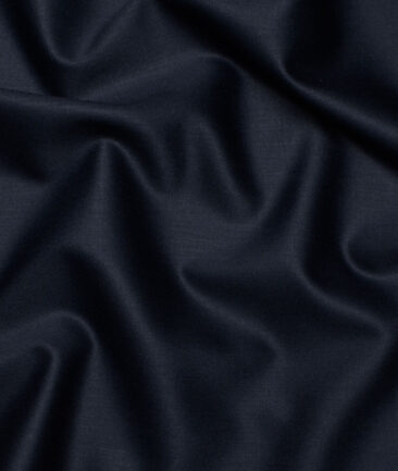 Italian Channel Men's Terry Rayon Solids  Unstitched Suiting Fabric (Dark Blue) - Image 3