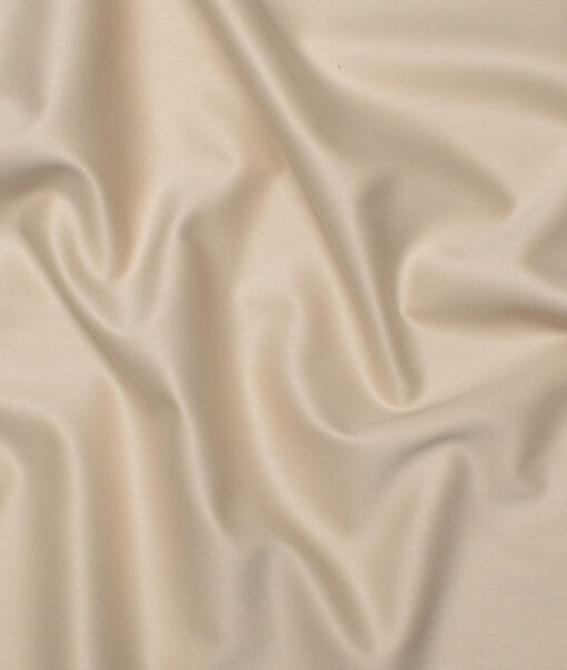 Italian Channel Men's Terry Rayon  Solids  Unstitched Suiting Fabric (Ivory Cream)