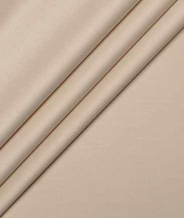 Italian Channel Men's Terry Rayon  Solids  Unstitched Suiting Fabric (Ivory Cream)