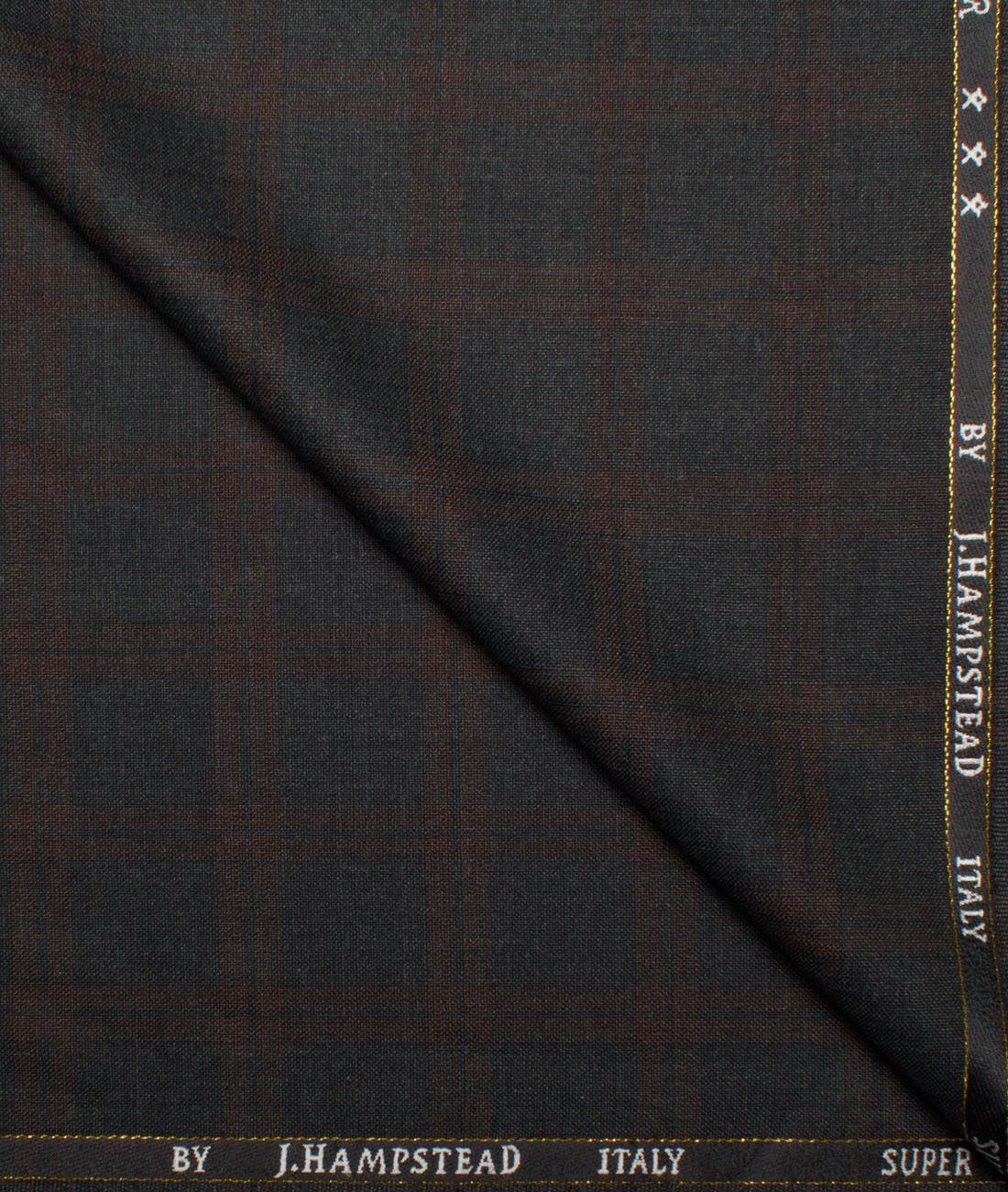 J.Hampstead Italy Men's 20% Wool Super 100's Checks Unstitched Suiting Fabric (Dark Grey). J.Hampstead Italy Men's 20% Wool Super 100's Checks Unstitched Suiting Fabric (Dark Grey).