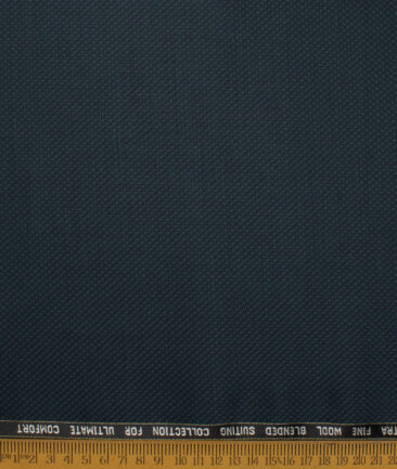 Luigi Bernardo Italy Men's 35% Wool Super 120's Structured  Unstitched Suiting Fabric (Dark Peacock Blue) - Image 4