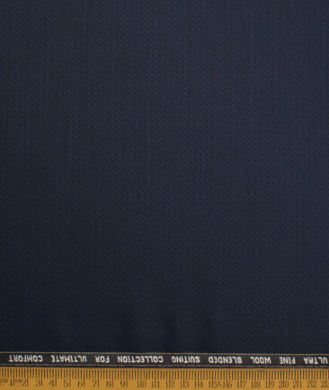 Luigi Bernardo Italy Men's 35% Wool Super 120's Structured  Unstitched Suiting Fabric (Dark Royal Blue) - Image 4