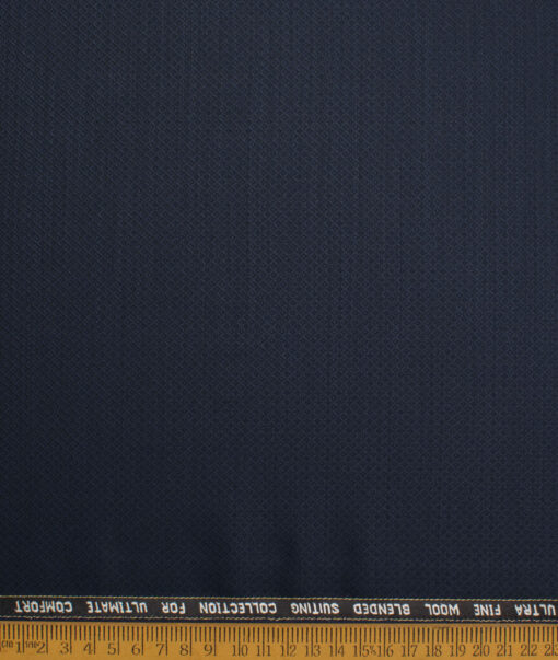Luigi Bernardo Italy Men's 35% Wool Super 120's Structured  Unstitched Suiting Fabric (Dark Royal Blue) - Image 4