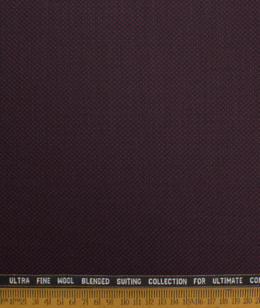 Luigi Bernardo Italy Men's 35% Wool Super 120's Structured  Unstitched Suiting Fabric (Dark Wine) - Image 4