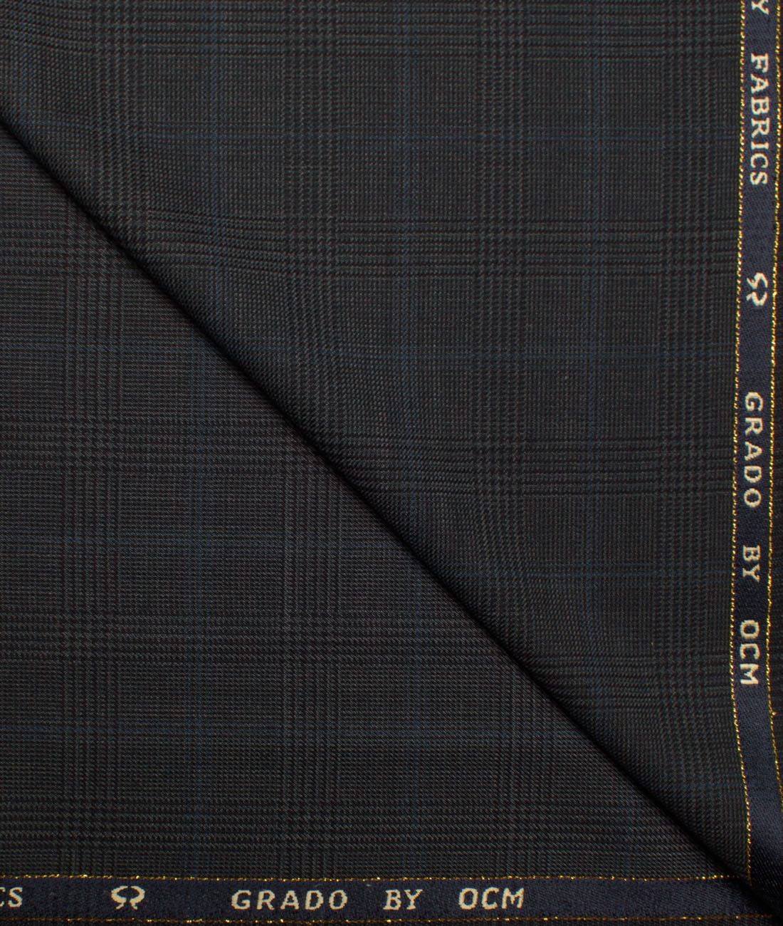 OCM Men's 25% Wool Super 120's Checks Unstitched Suiting Fabric (Dark Grey). OCM Men's 25% Wool Super 120's Checks Unstitched Suiting Fabric (Dark Grey).