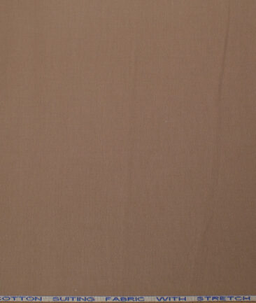 Raymond Men's Superfine Cotton  Solids  Unstitched Stretchable Chinos / Trouser Fabric (Brown) - Image 4