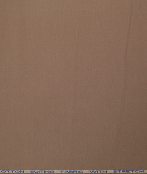Raymond Men's Superfine Cotton  Solids  Unstitched Stretchable Chinos / Trouser Fabric (Brown) - Image 4