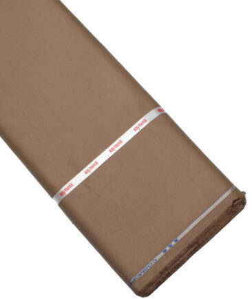 Raymond Men's Superfine Cotton  Solids  Unstitched Stretchable Chinos / Trouser Fabric (Brown) - Image 5