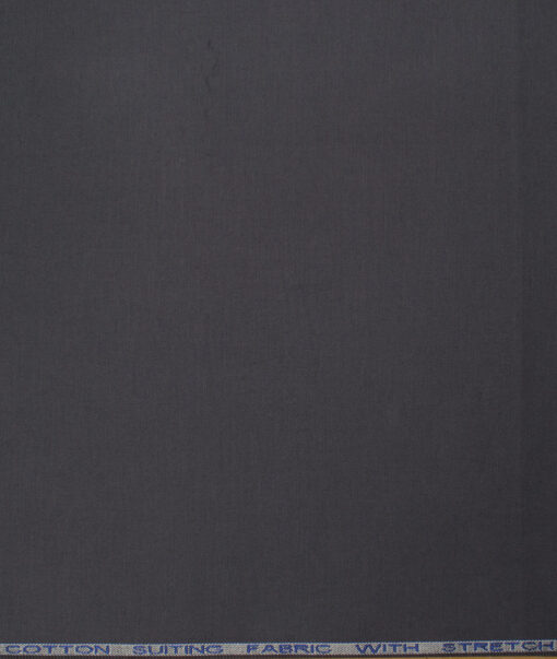 Raymond Men's Superfine Cotton  Solids  Unstitched Stretchable Chinos / Trouser Fabric (Dark Grey) - Image 4