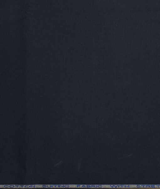 Raymond Men's Superfine Cotton  Solids  Unstitched Stretchable Chinos / Trouser Fabric (Dark Navy Blue) - Image 4