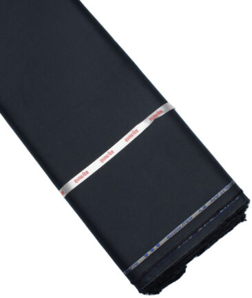 Raymond Men's Superfine Cotton  Solids  Unstitched Stretchable Chinos / Trouser Fabric (Dark Navy Blue) - Image 5