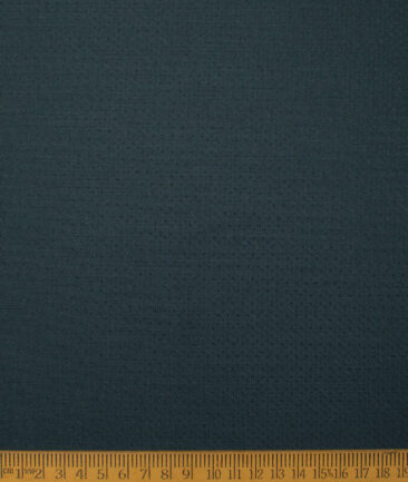 Godstra Men's Terry Rayon  Structured  Unstitched Suiting Fabric (Dark Ocean Green)