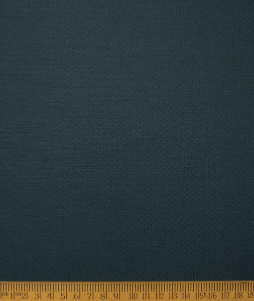 Godstra Men's Terry Rayon  Structured  Unstitched Suiting Fabric (Dark Ocean Green)