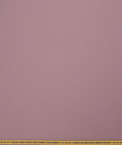 Luthai Men's  Cotton Solids  Unstitched Shirting Fabric (Bouquet Mauve)